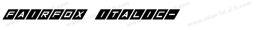 fairfox italic字体转换